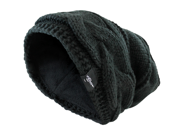 Fear0 NJ Fleece Lined Slouch Baggie Winter Wide Beanie Hat