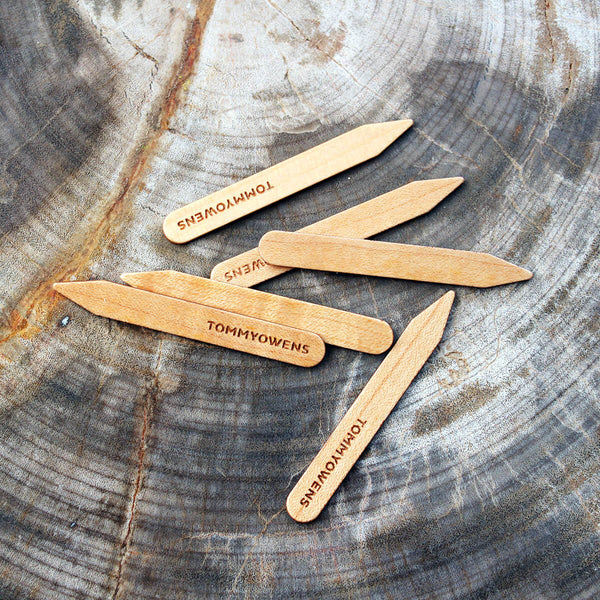 Curly Maple Wood Collar Stays
