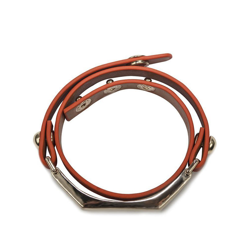 Sash Leather Bracelet- Orange
