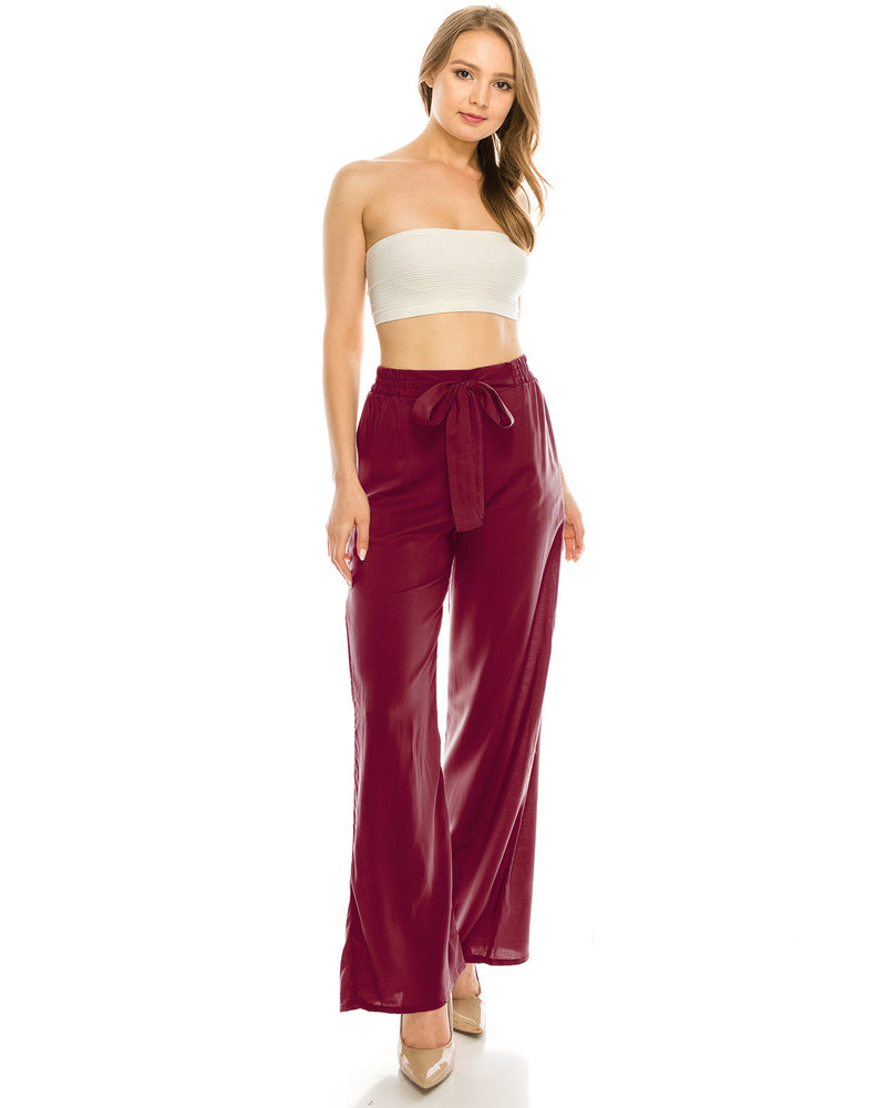 ZIMEGO  Mid or High Waist Cropped Skinny or Wide Leg Trouser Pants Culottes