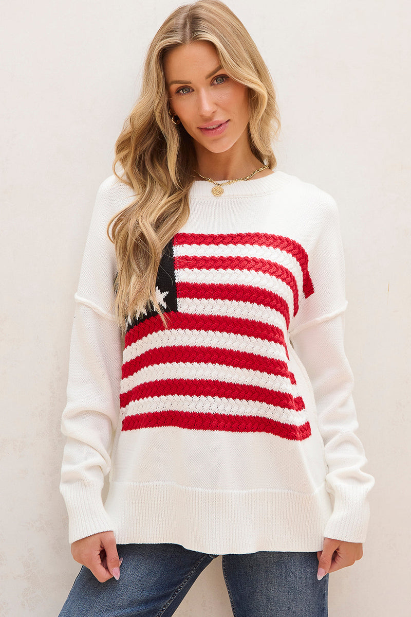 Lakelyn American Flag Sweater