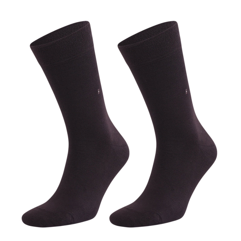 Men's Bamboo Dress Socks With Reinforced Seamless Toe, Crew Length, Size 8-11.5