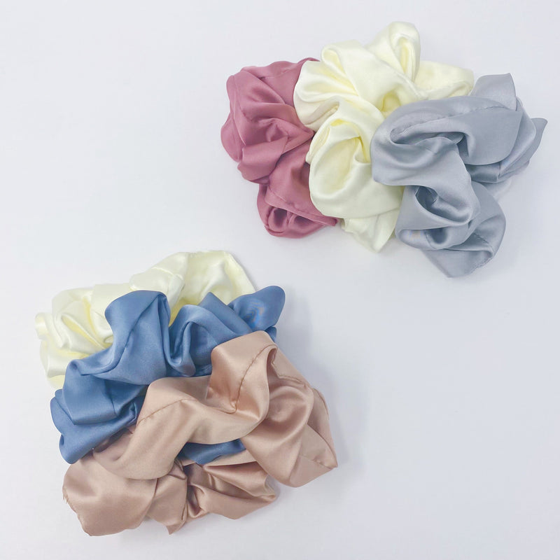 Soft and Full Satin Scrunch Set of 3