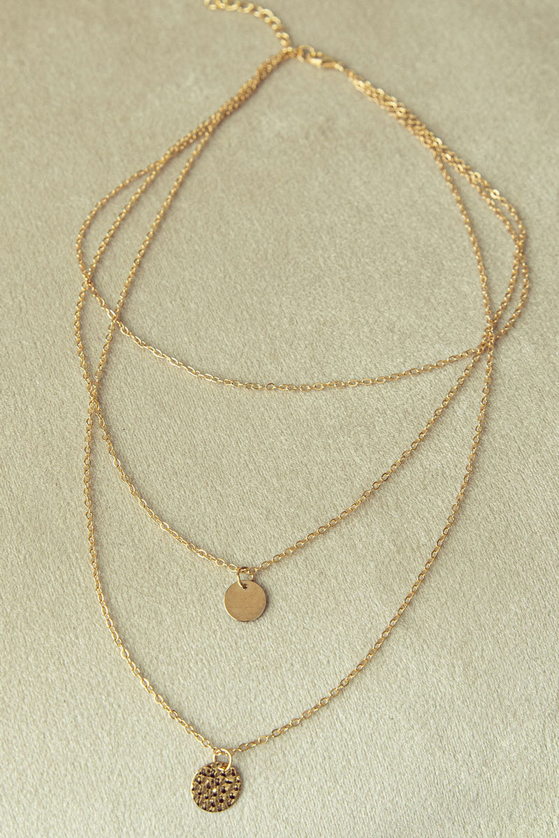 Multi-Layered Round Pendant Necklace