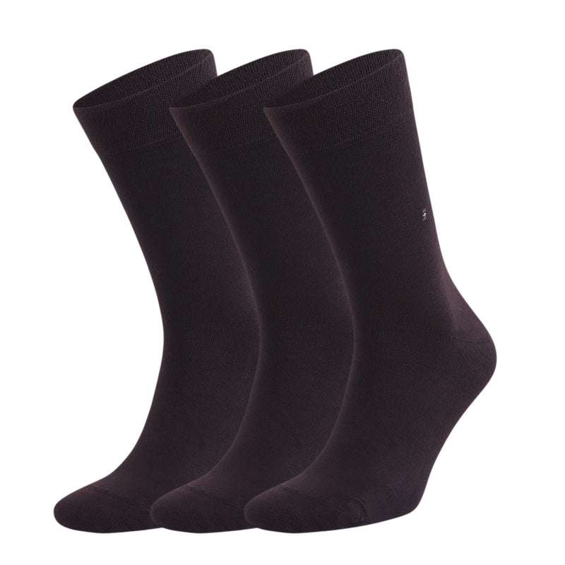 Men's Bamboo Dress Socks With Reinforced Seamless Toe, Crew Length, Size 8-11.5