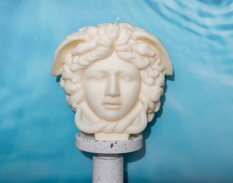 Huge Medusa Sulpture Soy Wax Scented Candle