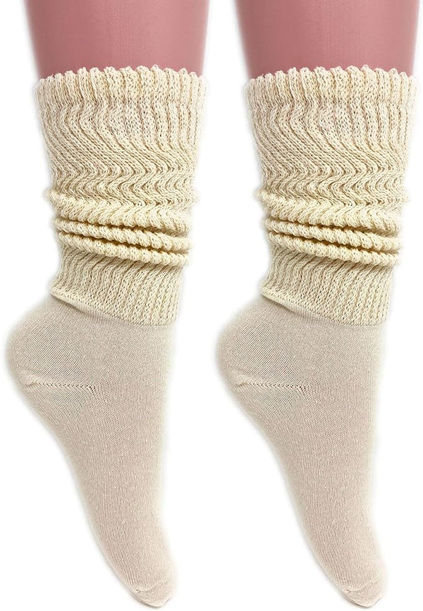 Women's Cotton Lightweight Slouch Socks, Extra Thin, 2 Pairs, Size 9-11