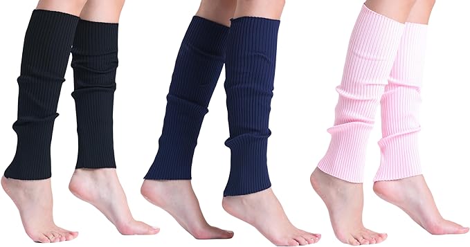 Leg Warmers for Women 3 Pairs 100% Polyelite Yarn