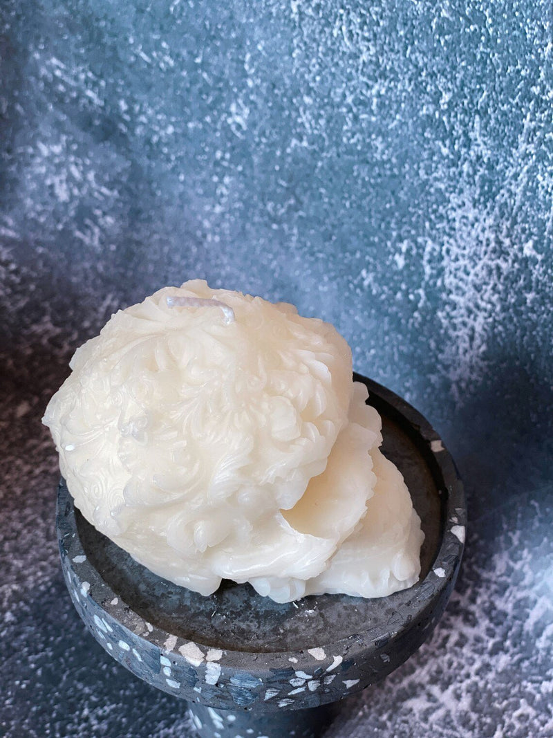 Floral Skull Handmade Soy Wax Candle