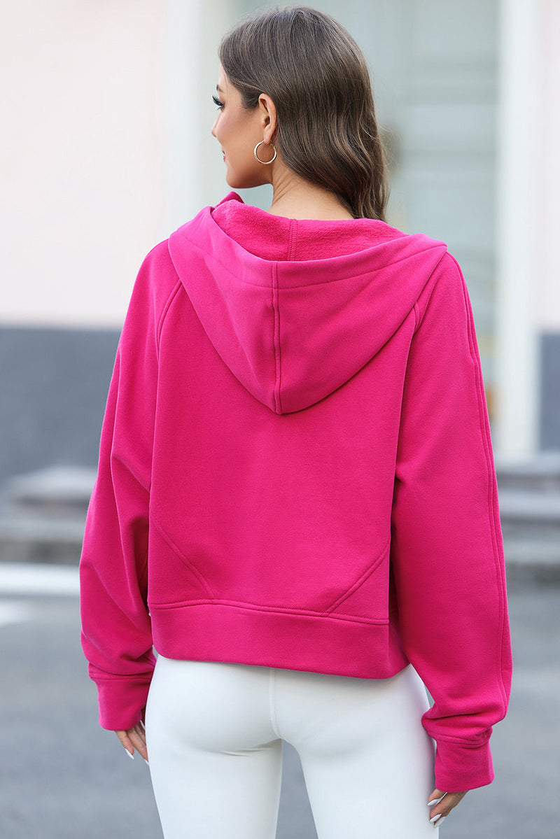 Rosie Half Zipper Pocket Pullover Hoodie