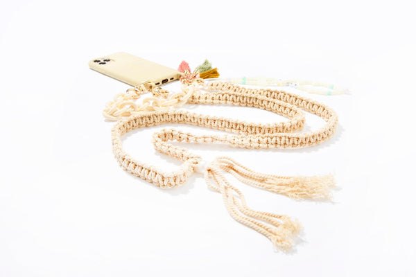 Marrakesh Phone Strap Gold - Beige