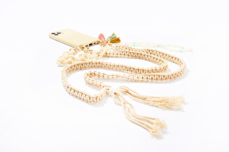 Marrakesh Phone Strap Gold - Beige