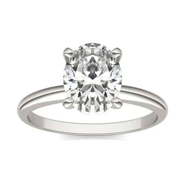 2.00 CTW Amond Solitaire Engagement Ring in 14K White Gold (G-Vs)