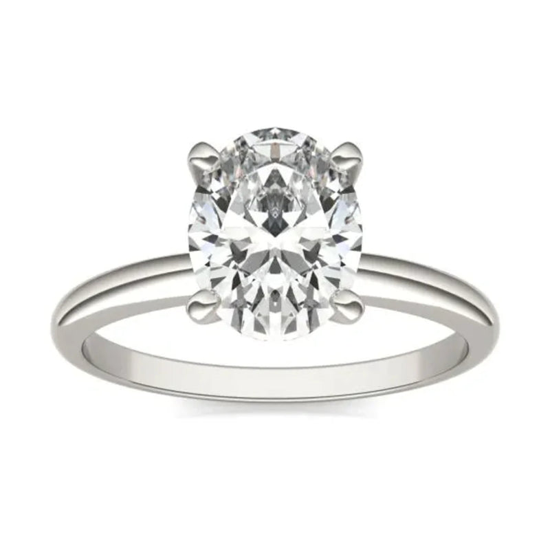 2.00 CTW Amond Solitaire Engagement Ring in 14K White Gold (G-Vs)