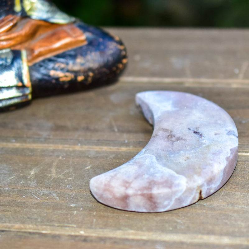 Pink Amethyst Crescent Moons