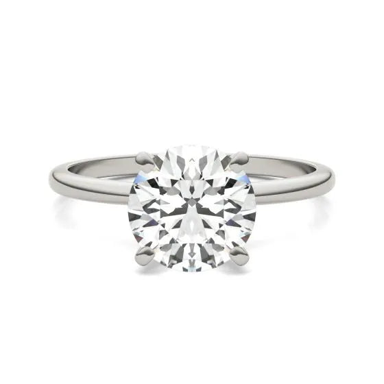 2 CTW Round Lab Grown Diamond Solitaire Engagement Ring 14K White Gold (G-Vs)