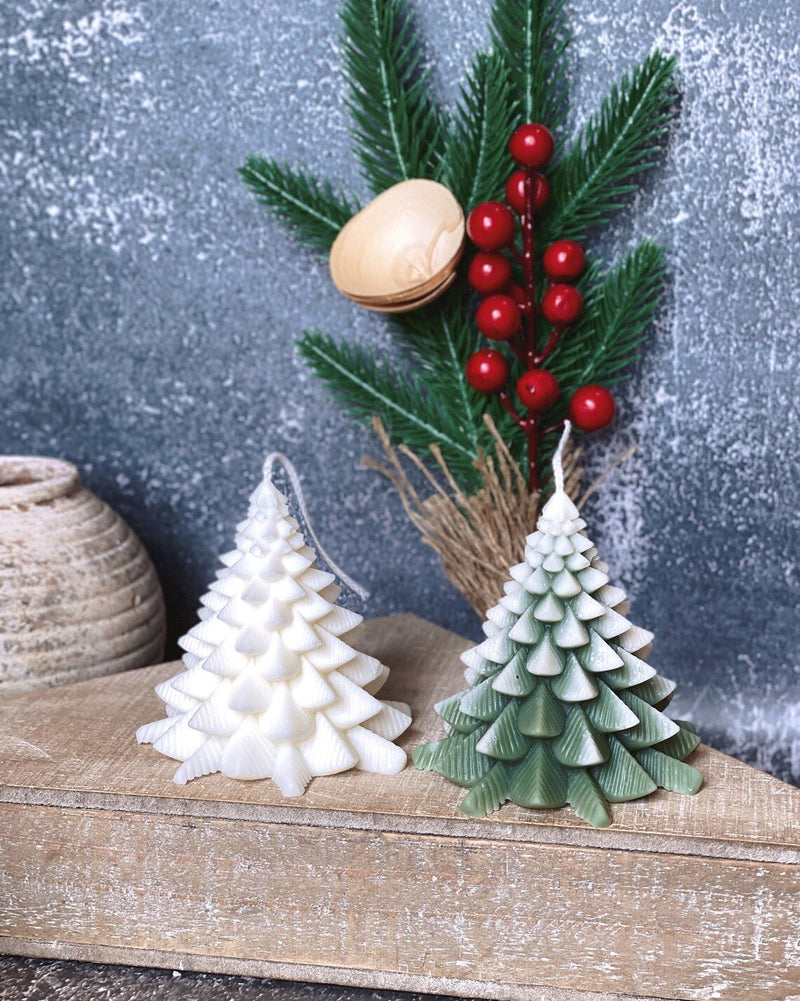 Christmas Tree Candles - Fir Trees Holiday Decor