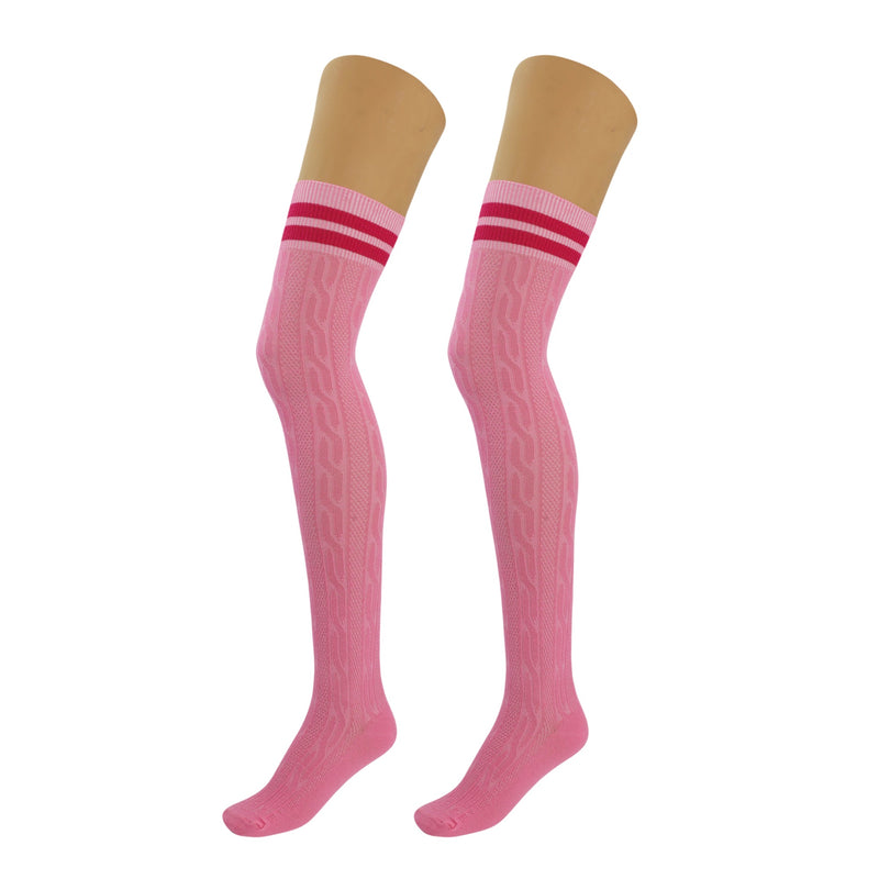 1 Pair - Thigh High Knitted Socks for Women Over Knee Long Boot Socks