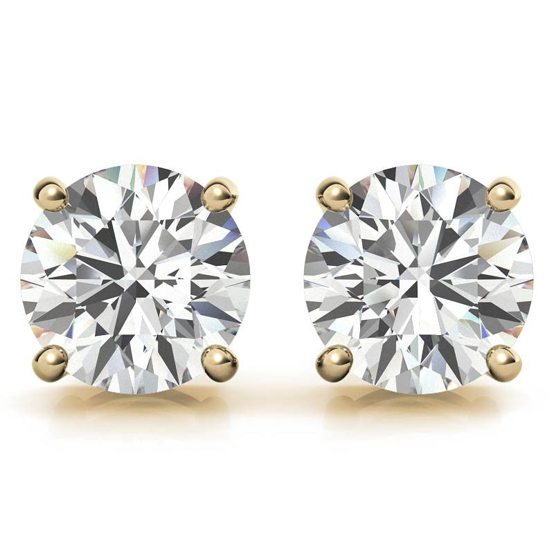 0.50 Ctw Lab Grown Diamond Stud Earrings in 14k White/Yellow Gold (G-Vs)