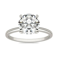 2 CTW Round Lab Grown Diamond Solitaire Engagement Ring 14K White Gold (G-Vs)