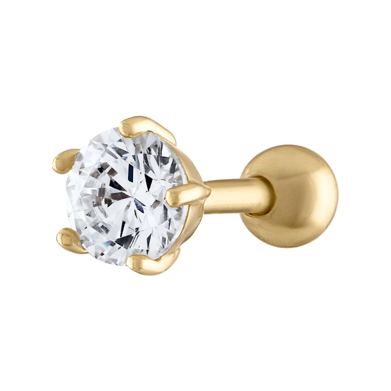 10K Solid Gold CZ Cartilage