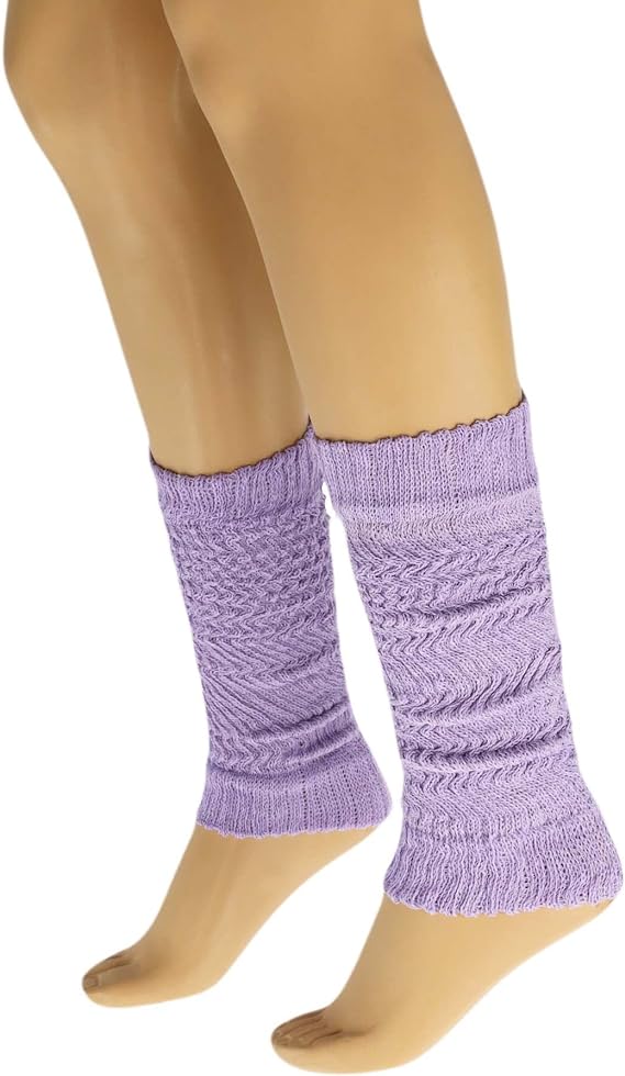 1 Pair - Cotton Leg Warmers Boot Socks Retro Style Knitted Retro Baggy