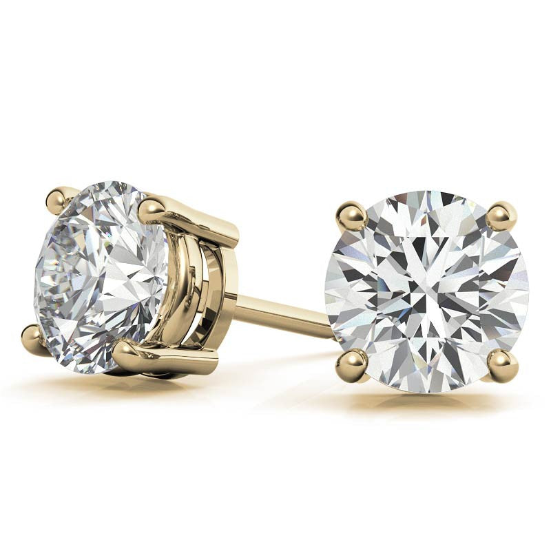 0.50 Ctw Lab Grown Diamond Stud Earrings in 14k White/Yellow Gold (G-Vs)