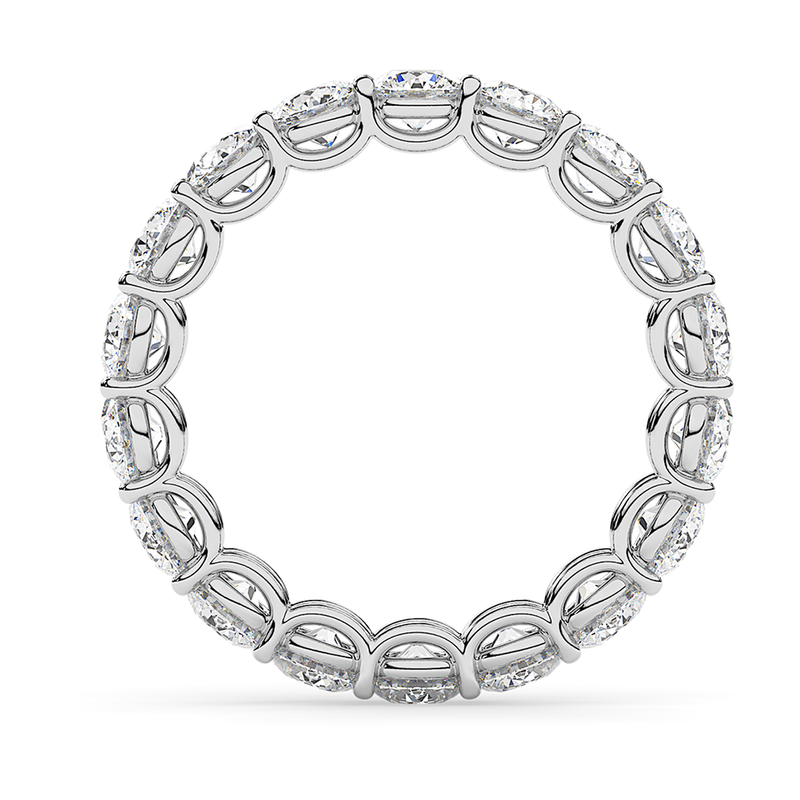 2 CTW Round Lab Grown Diamond Eternity Band in 14K White Gold (F-Vs)