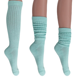 Women's Extra Long Heavy Slouch Cotton Socks 3 Pairs