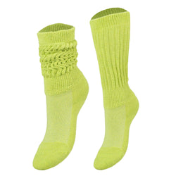 Kids Cotton Knee High Slouch Socks, 1 Pair, Ages 3-15, Elastic & Breathable