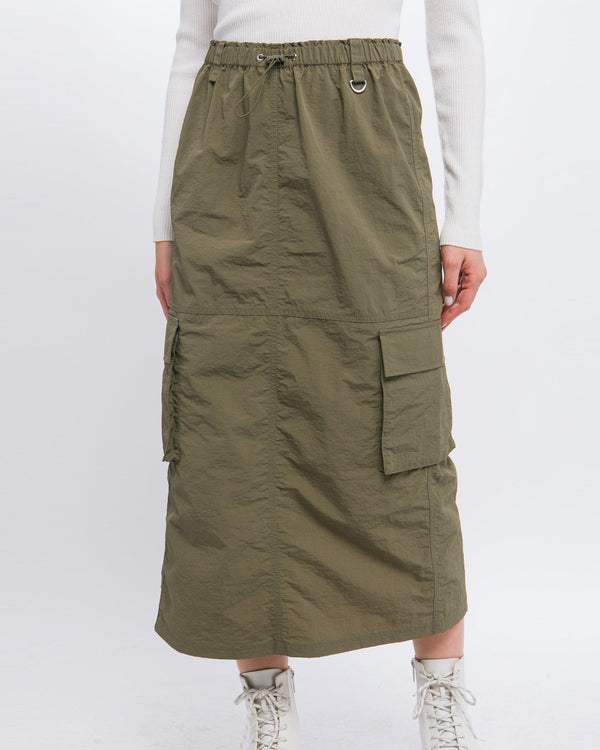 Side Pocket Cargo Skirt