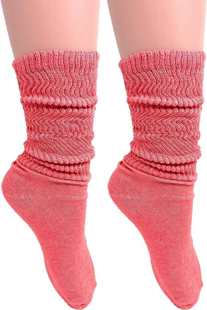 Women's Cotton Lightweight Slouch Socks, Extra Thin, 2 Pairs, Size 9-11