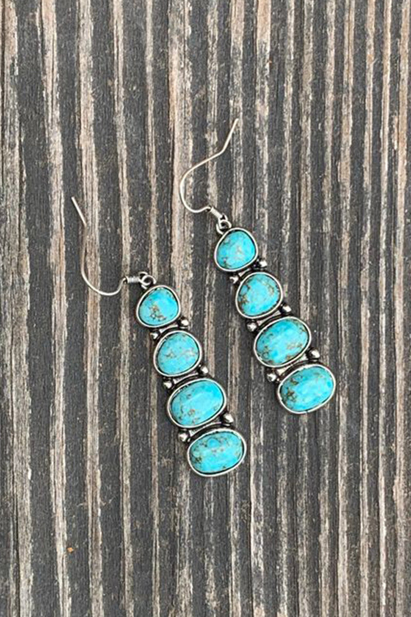 Turquoise Stacked Dangle Earrings