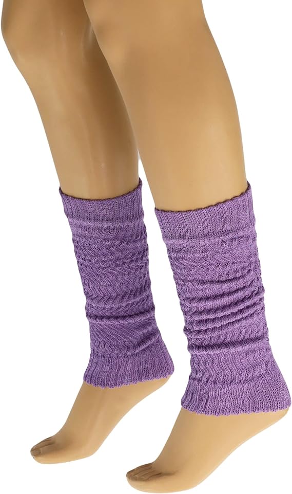 1 Pair - Cotton Leg Warmers Boot Socks Retro Style Knitted Retro Baggy