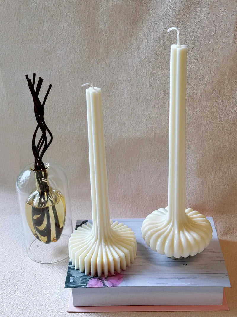 Elegant Latern Pillar Soy Wax Sculpture Candle • Home Decor • Unique Gift Idea