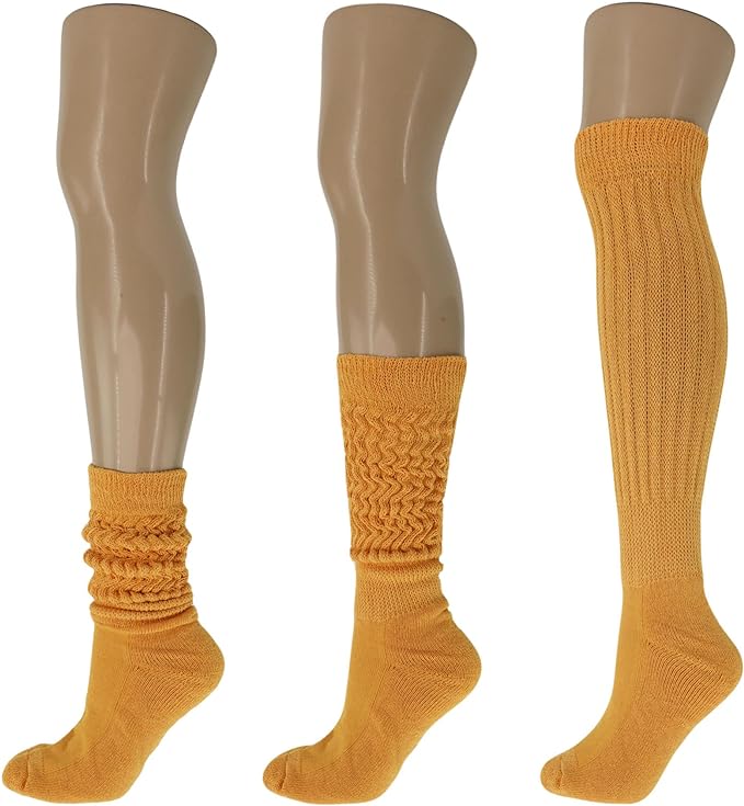 Cotton Slouch Boot Socks for Women Shoe Size 5-10 - 3 Pairs