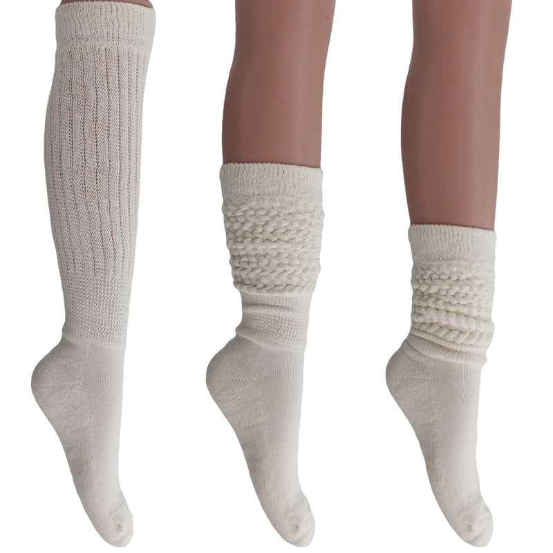 Socks for Women Extra Long Heavy Slouchy Scrunch Cotton Socks Size 5 to 10