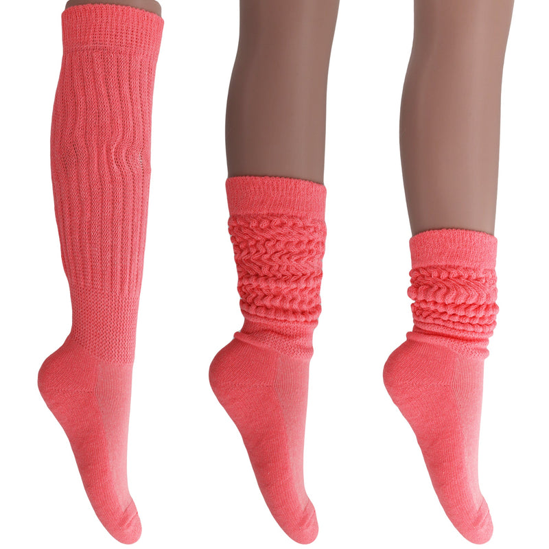 Women's Extra Long Heavy Slouch Cotton Socks 3 Pairs