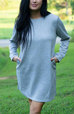 Quincy Textured Long Sleeve Dress