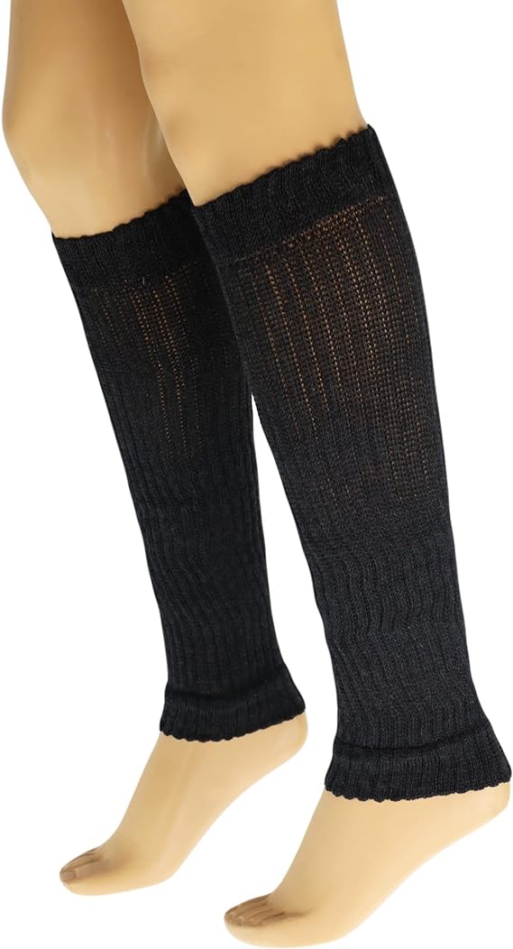 1 Pair - Cotton Leg Warmers Boot Socks Retro Style Knitted Retro Baggy