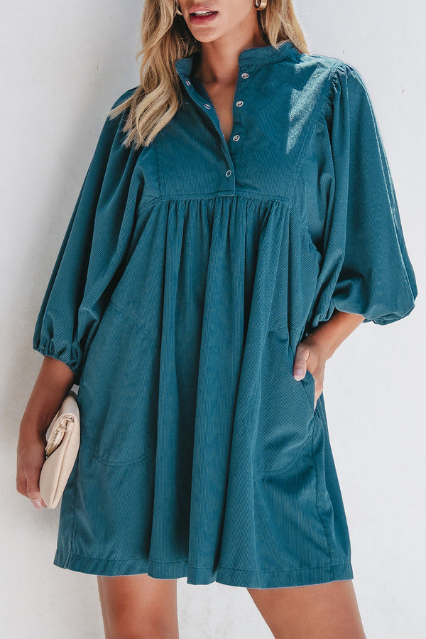 Charlie Corduroy Button Dress