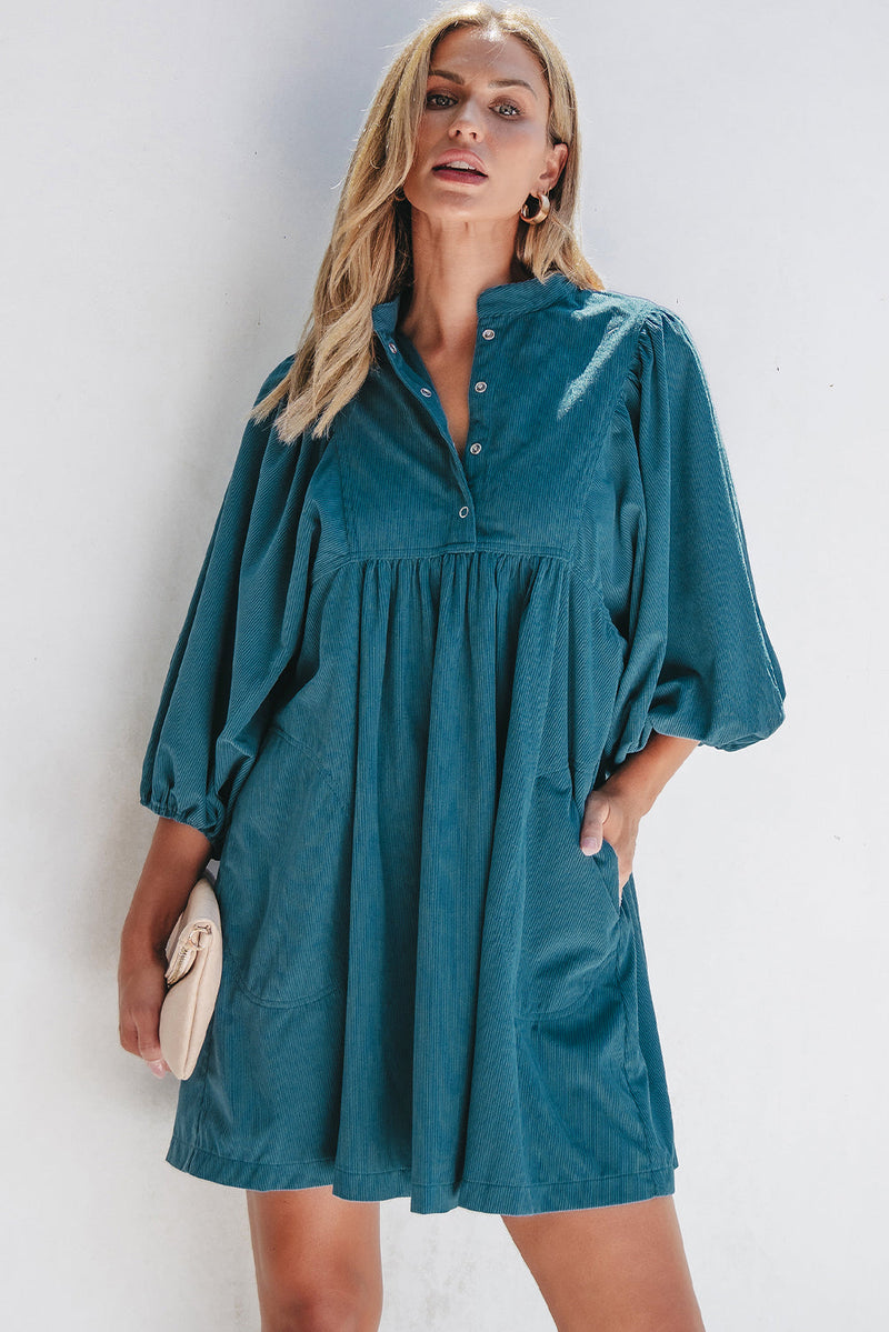 Charlie Corduroy Button Dress