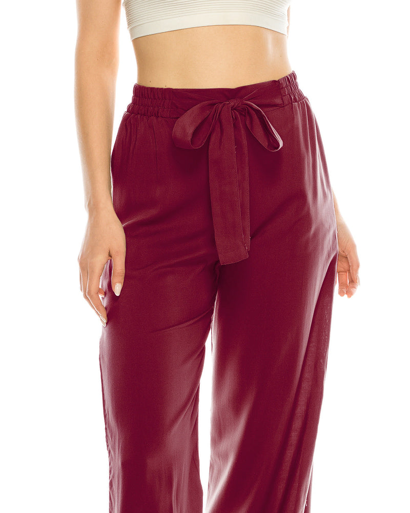 ZIMEGO  Mid or High Waist Cropped Skinny or Wide Leg Trouser Pants Culottes