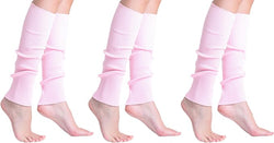 3 Pairs Knitted Leg Warmers for Women - 80s Style, One Size