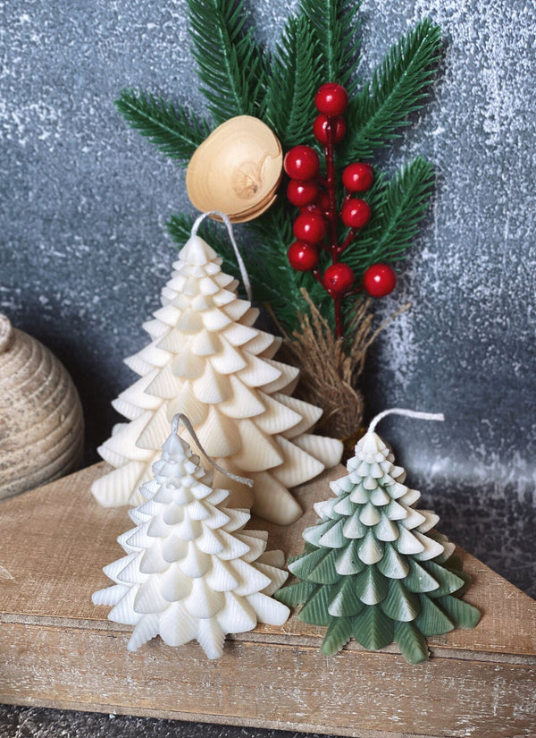 Christmas Tree Candles - Fir Trees Holiday Decor