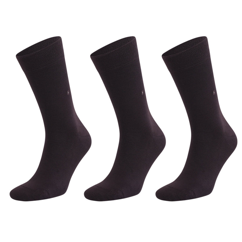 Men's Bamboo Dress Socks With Reinforced Seamless Toe, Crew Length, Size 8-11.5