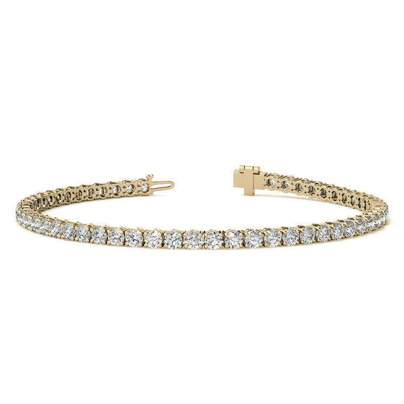 14K Gold 4.00 CTW Lab Diamond (G/Vs) Tennis Bracelet | 30-Day Guarantee