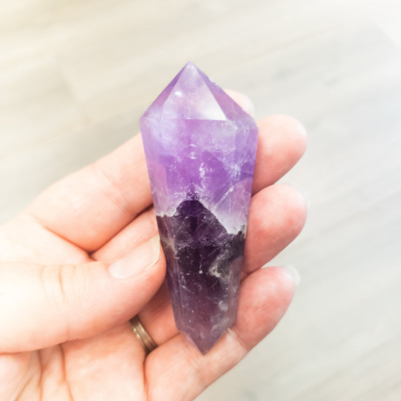 Chevron Amethyst Double Terminated Points