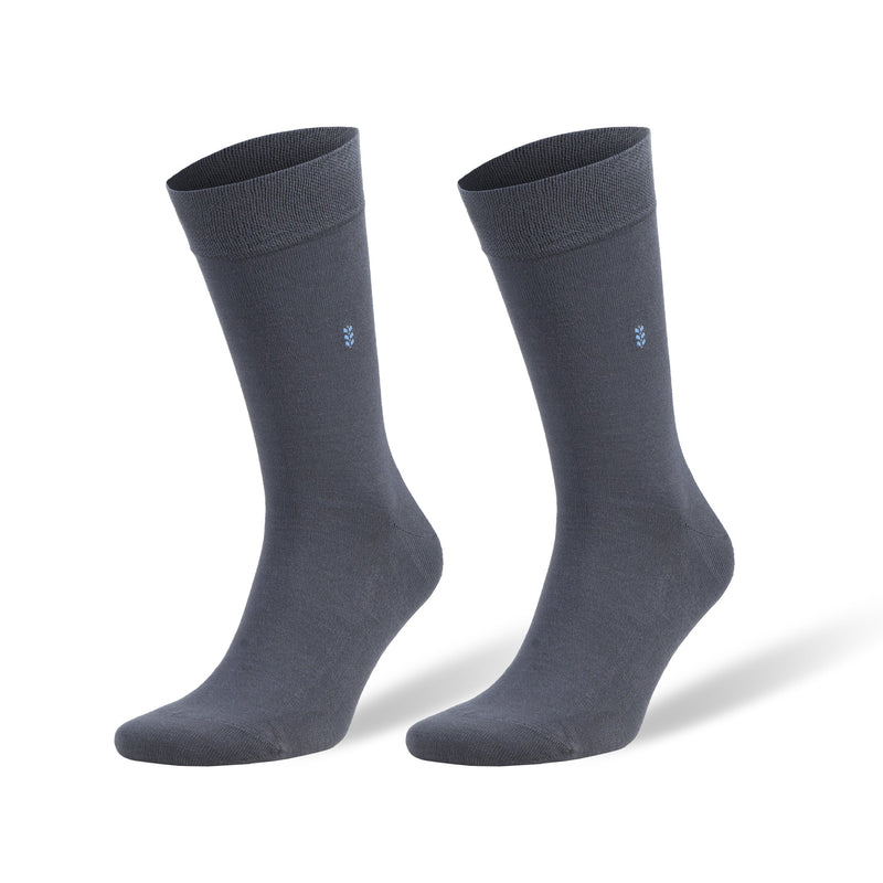 Men's Bamboo Dress Socks With Reinforced Seamless Toe, Crew Length, Size 8-11.5