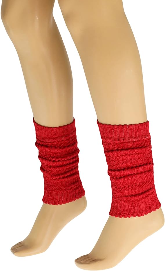 1 Pair - Cotton Leg Warmers Boot Socks Retro Style Knitted Retro Baggy